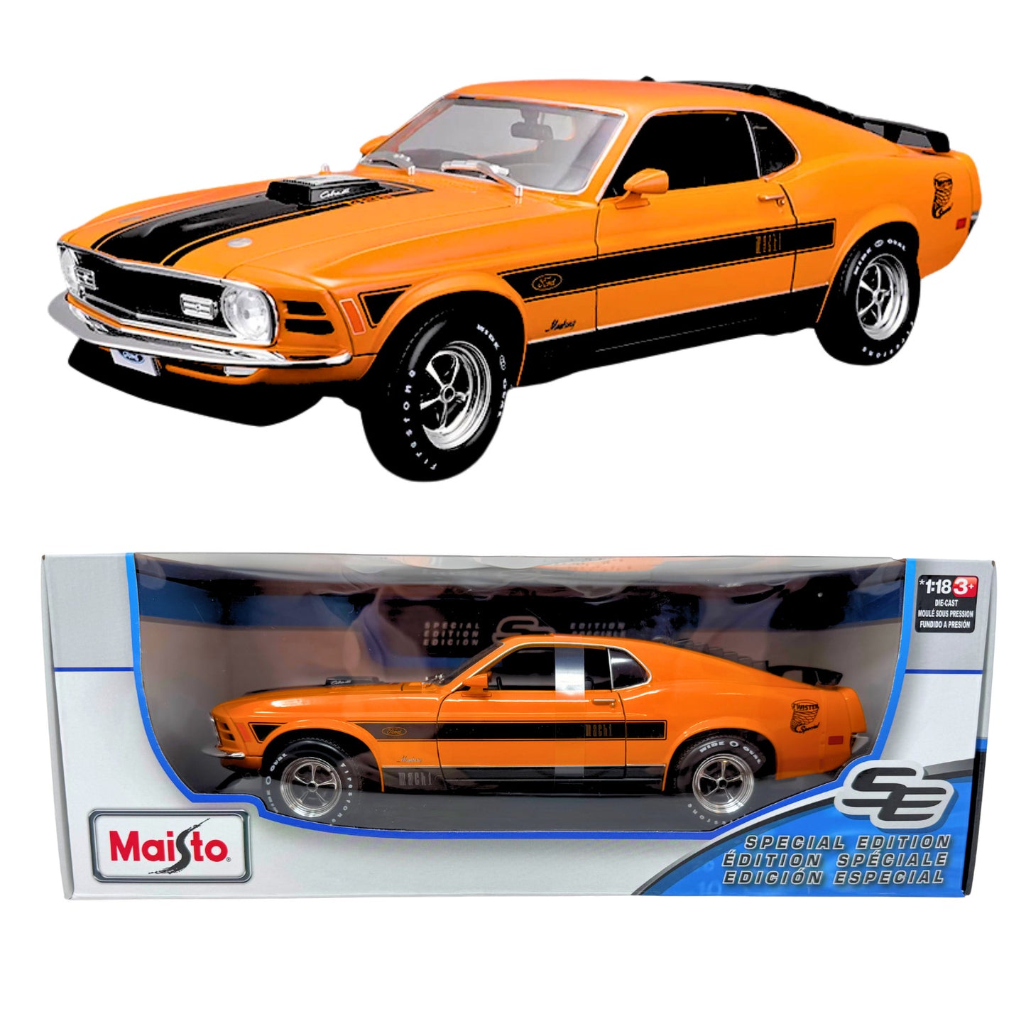 Maisto Special Edition 1970 Ford Mustang Mach 1 428 Twister 1:18 Diecast