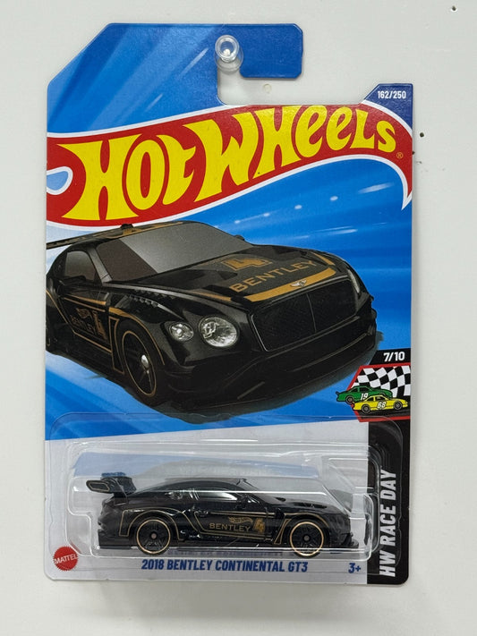 Hot Wheels Race Day 2018 Bentley Continental GT3 1:64 Diecast Black