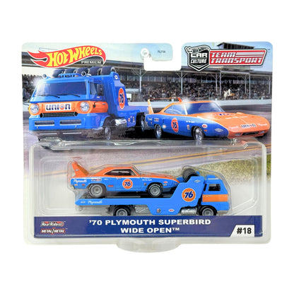 Hot Wheels Premium Team Transport #18 1970 Plymouth Superbird 1:64 Diecast
