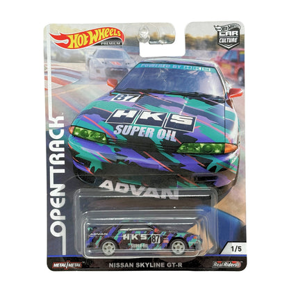 Hot Wheels Premium Open Track Nissan Skyline GT-R HKS 1:64 Diecast