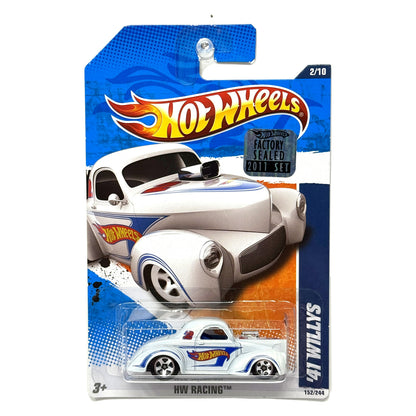 Hot Wheels Racing 1941 Willys 1:64 Diecast White Factory Sealed