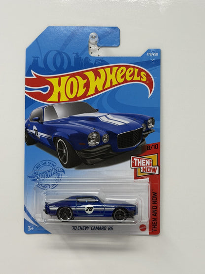 Hot Wheels Then and Now 1970 Chevrolet Camaro RS 1:64 Diecast Blue