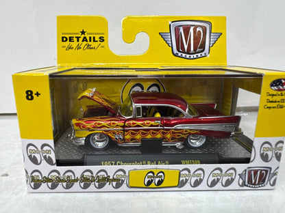 M2 Machines 1957 Chevrolet Bel Air Moon Eyes Flames 1:64 Diecast