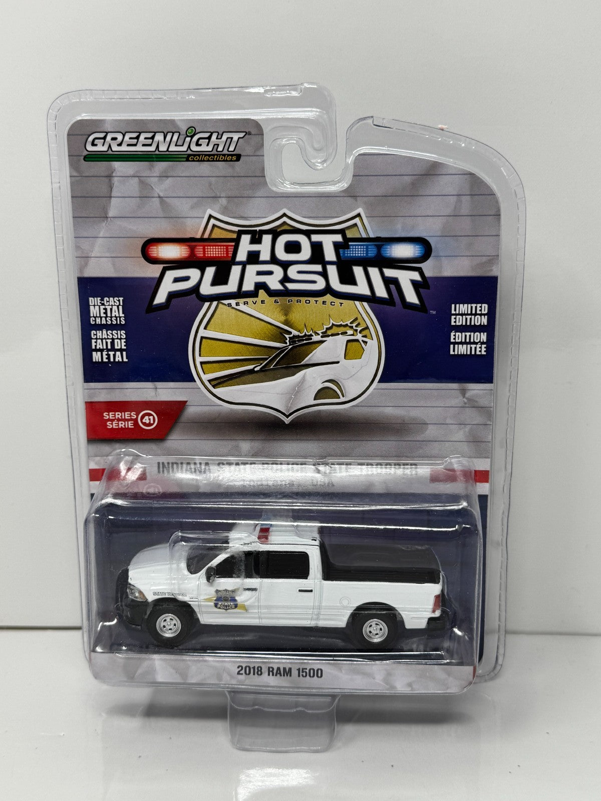 Greenlight Hot Pursuit 2018 Ram 1500 Indiana State Police 1:64 Diecast