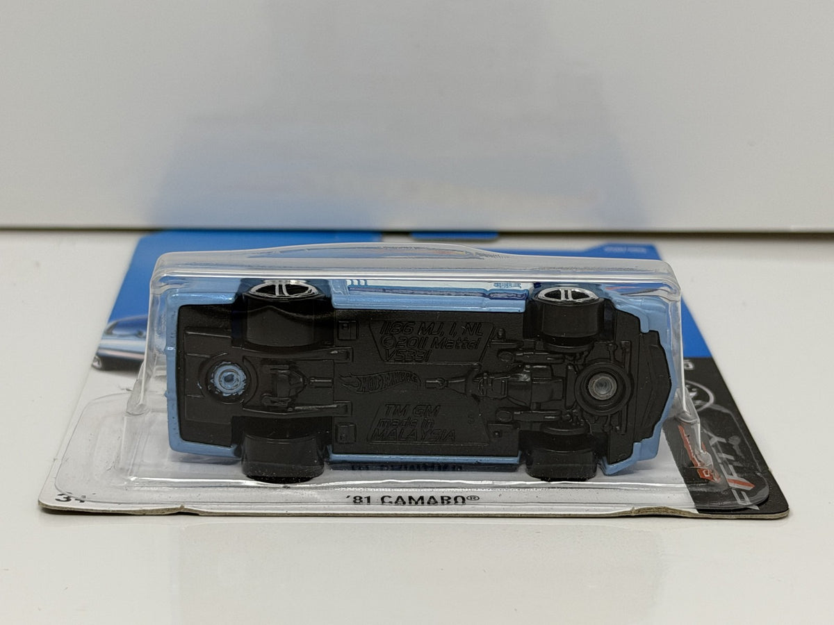 Hot Wheels Camaro Fifty 1981 Chevrolet Camaro 1:64 Diecast Light Blue