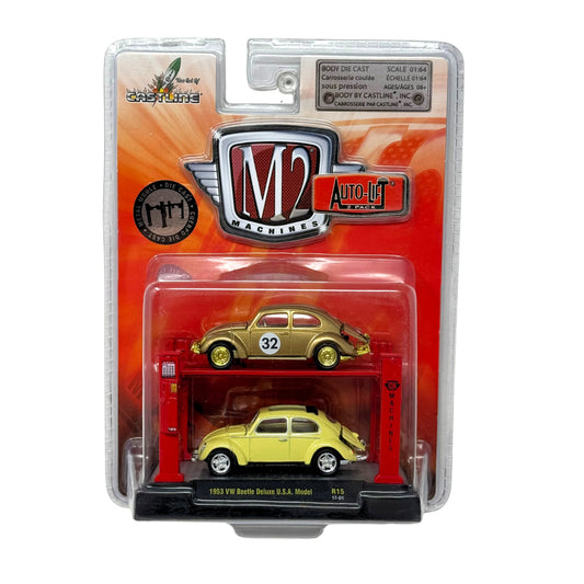 M2 Machines Auto-Lift 1953 Volkswagen Beetle Deluxe Model CHASE 1:64 Diecast