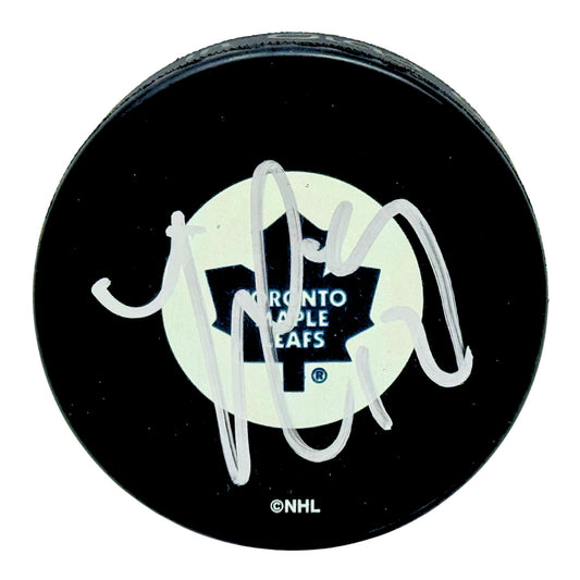 Rick Vaive Toronto Maple Leafs Signed NHL Autograph Puck Silver Auto