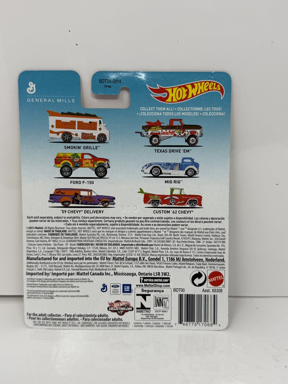 Hot Wheels General Mills Trix Custom 1962 Chevy 1:64 Diecast Real Riders