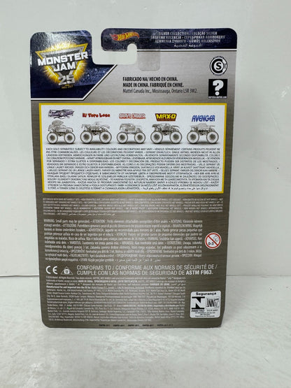 Hot Wheels Monster Jam 25th Anniv. Grave Digger Silver Collection 1:64 Diecast