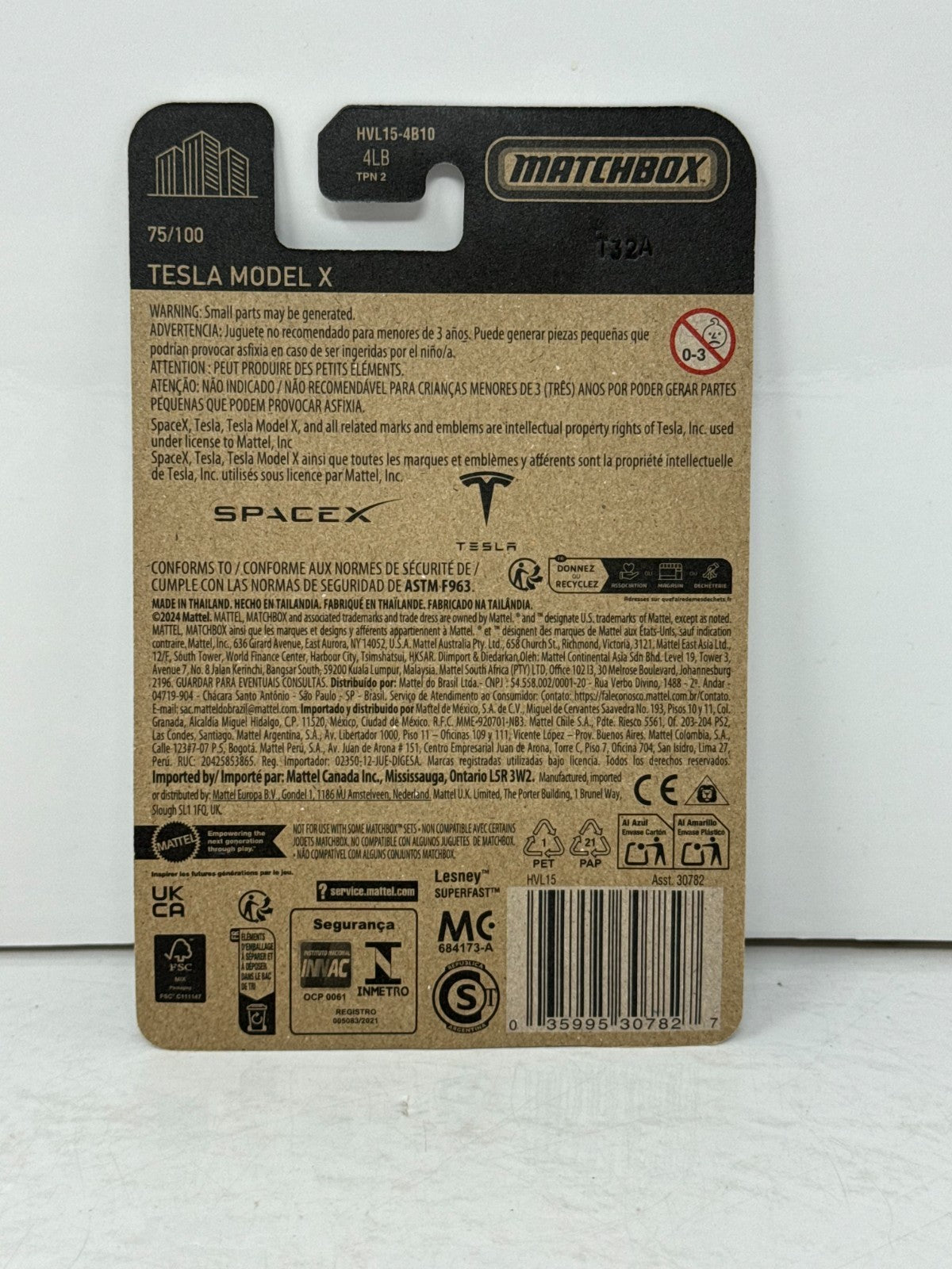 Matchbox Space X Tesla Model X 1:64 Diecast Black