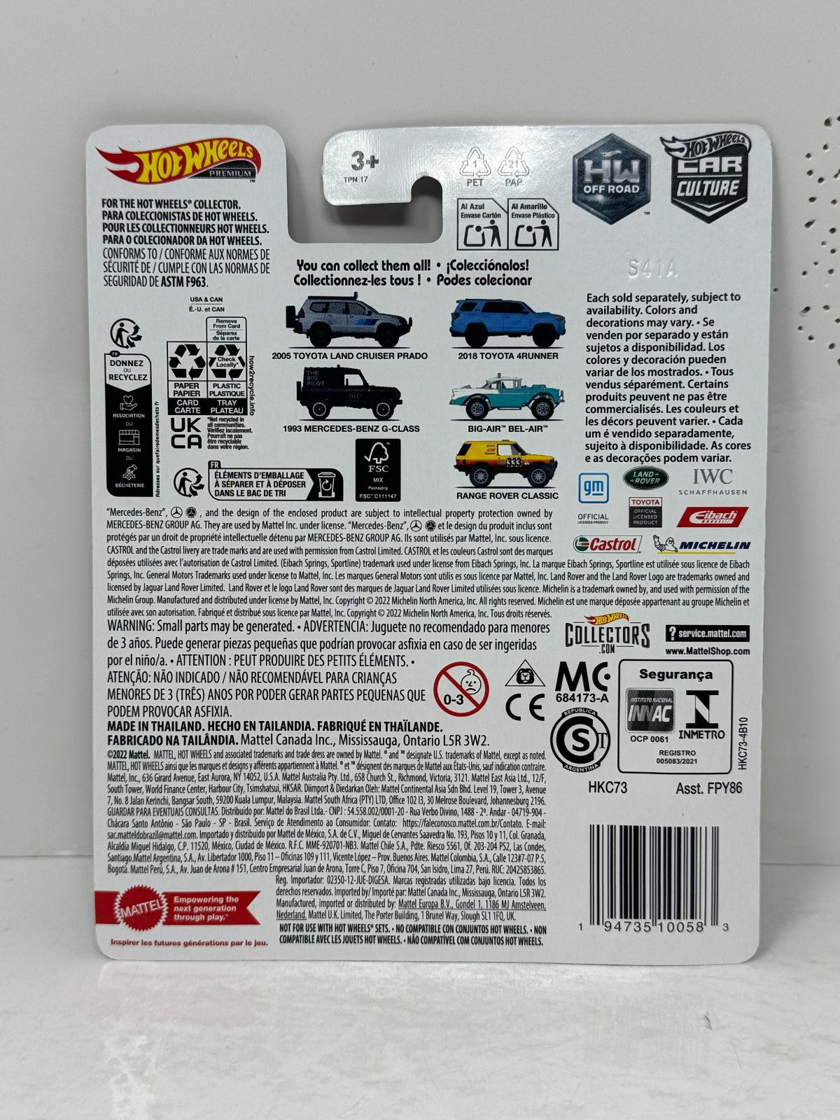 Hot Wheels Premium HW Off Road 2018 Toyota 4Runner 1:64 Diecast