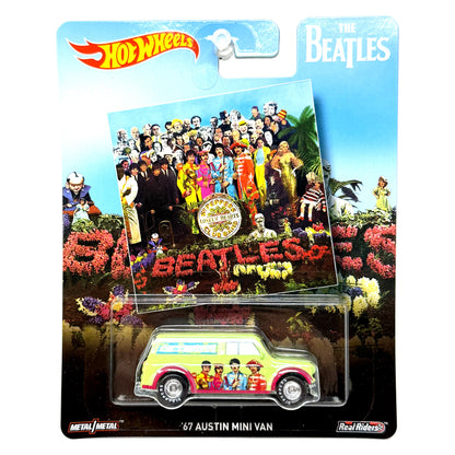 Hot Wheels The Beatles Sgt. Pepper 1967 Austin Mini Van 1:64 Diecast Real Riders