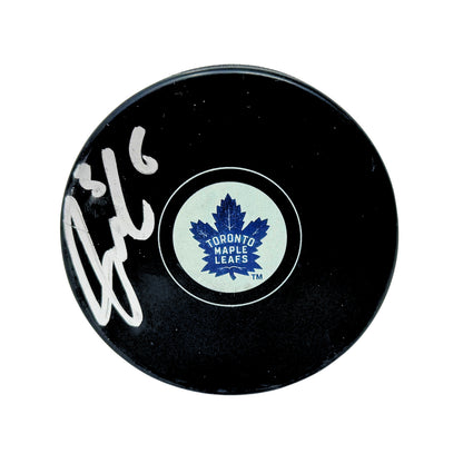 Jack Campbell Toronto Maple Leafs Signed NHL Autograph Puck Silver Auto