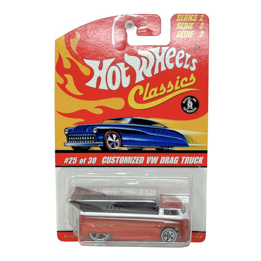 Hot Wheels Classics Customized Volkswagen Drag Truck Red White 1:64 Diecast