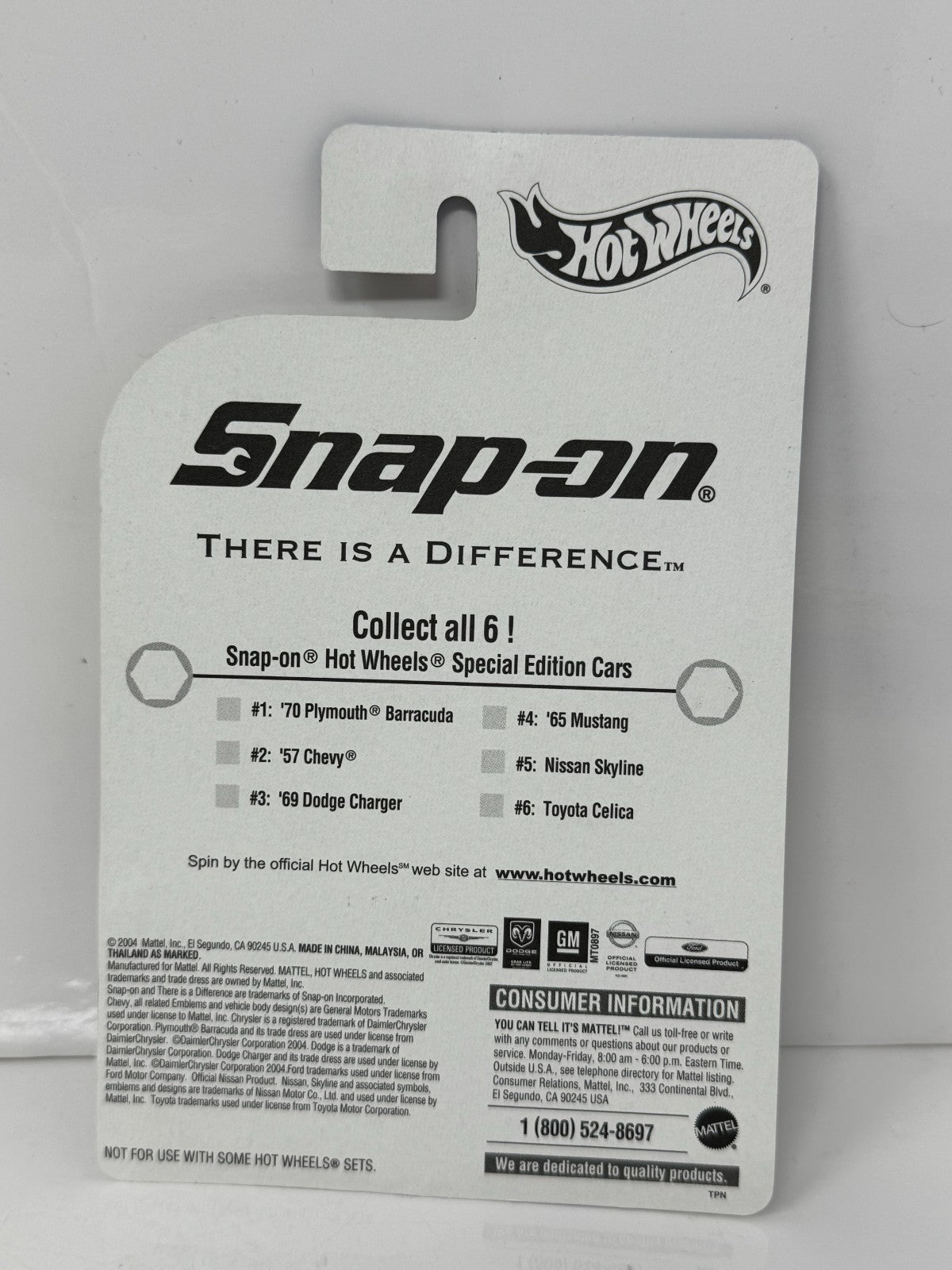 Hot Wheels Snap-On 1969 Dodge Charger R/T 1:64 Diecast