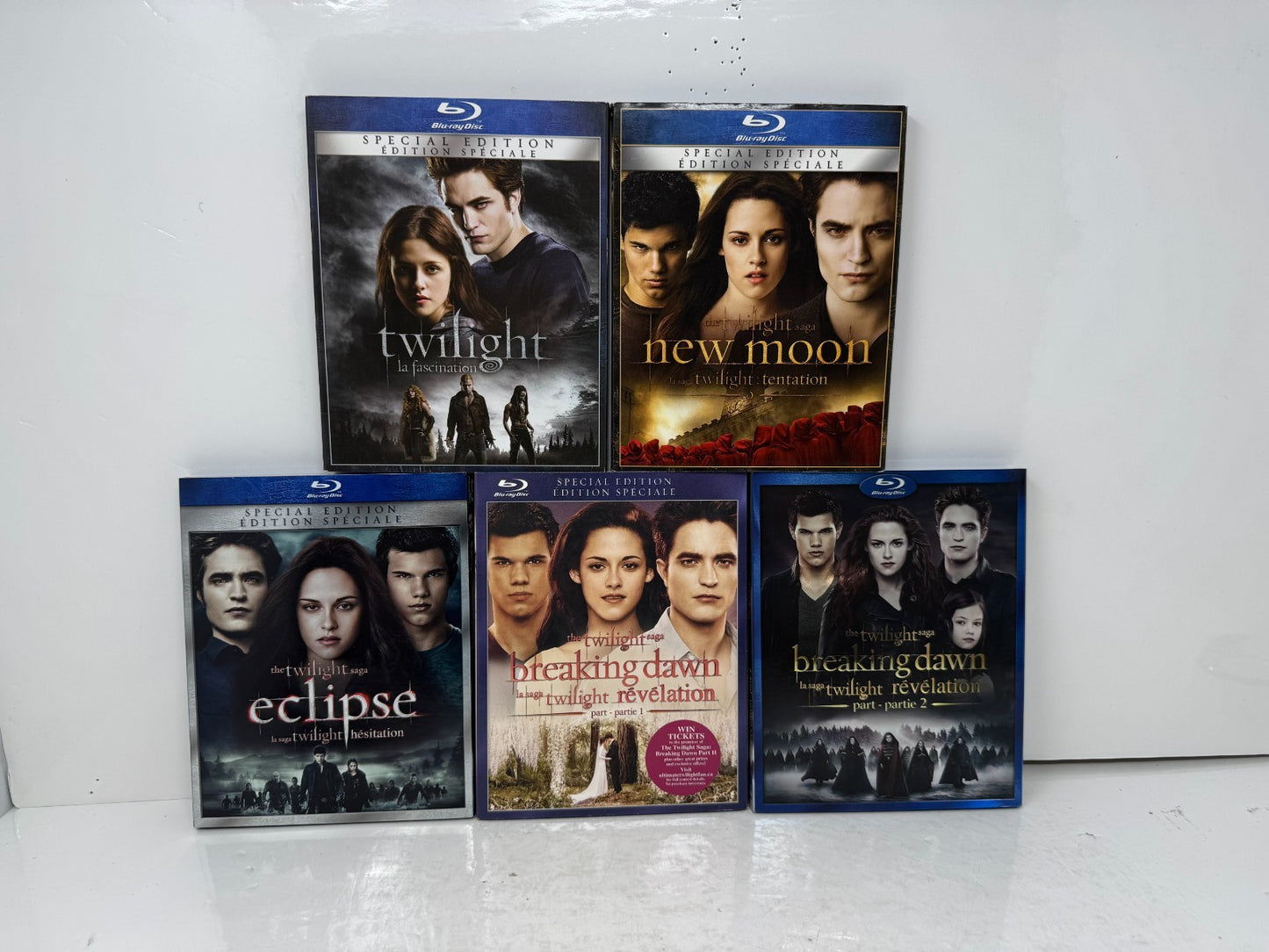 Twilight Saga 1-5 Blu-ray Movie Collection Kristen Stewart Robert Pattinson