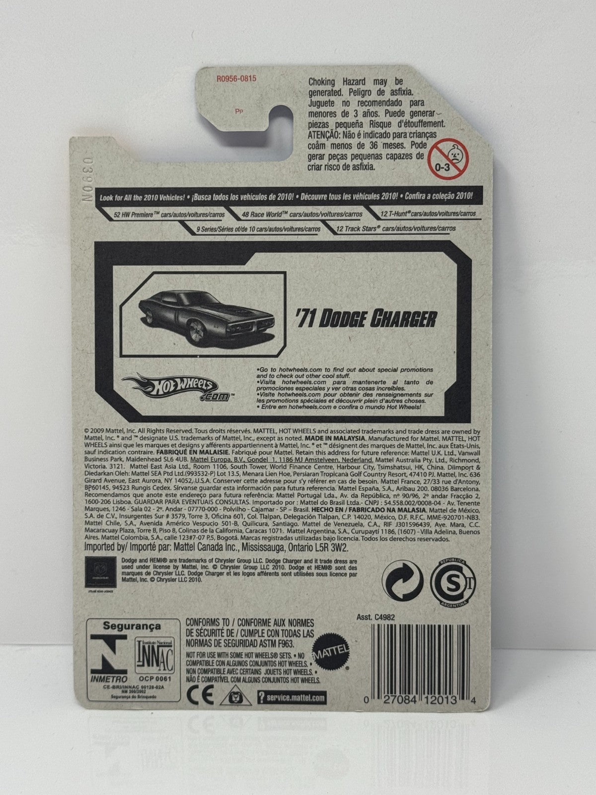 Hot Wheels Premiere 1971 Dodge Charger 1:64 Diecast Orange