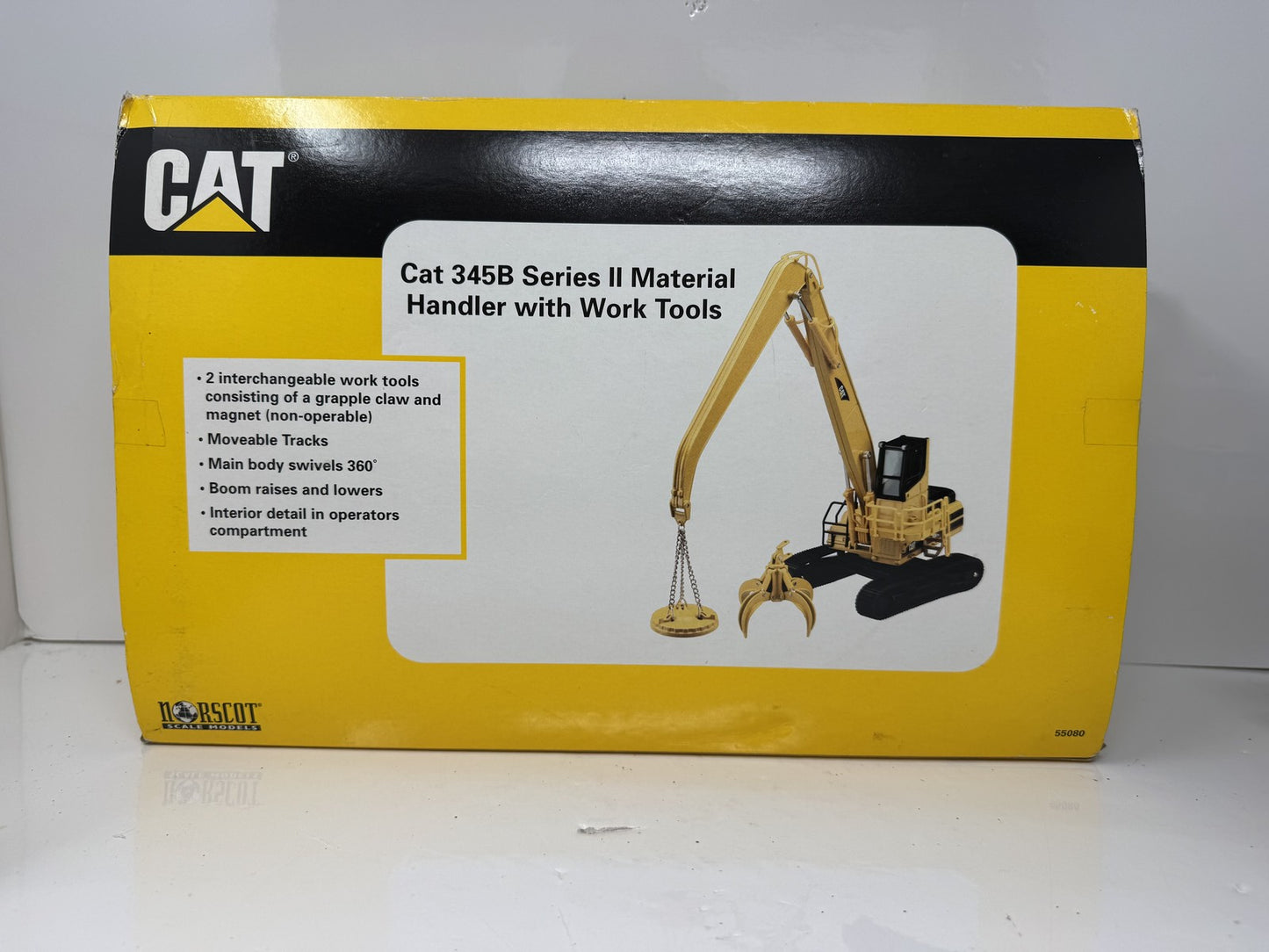 Norscot CAT 345B Series II Material Handler with Work Tools 1:50 Scale Diecast