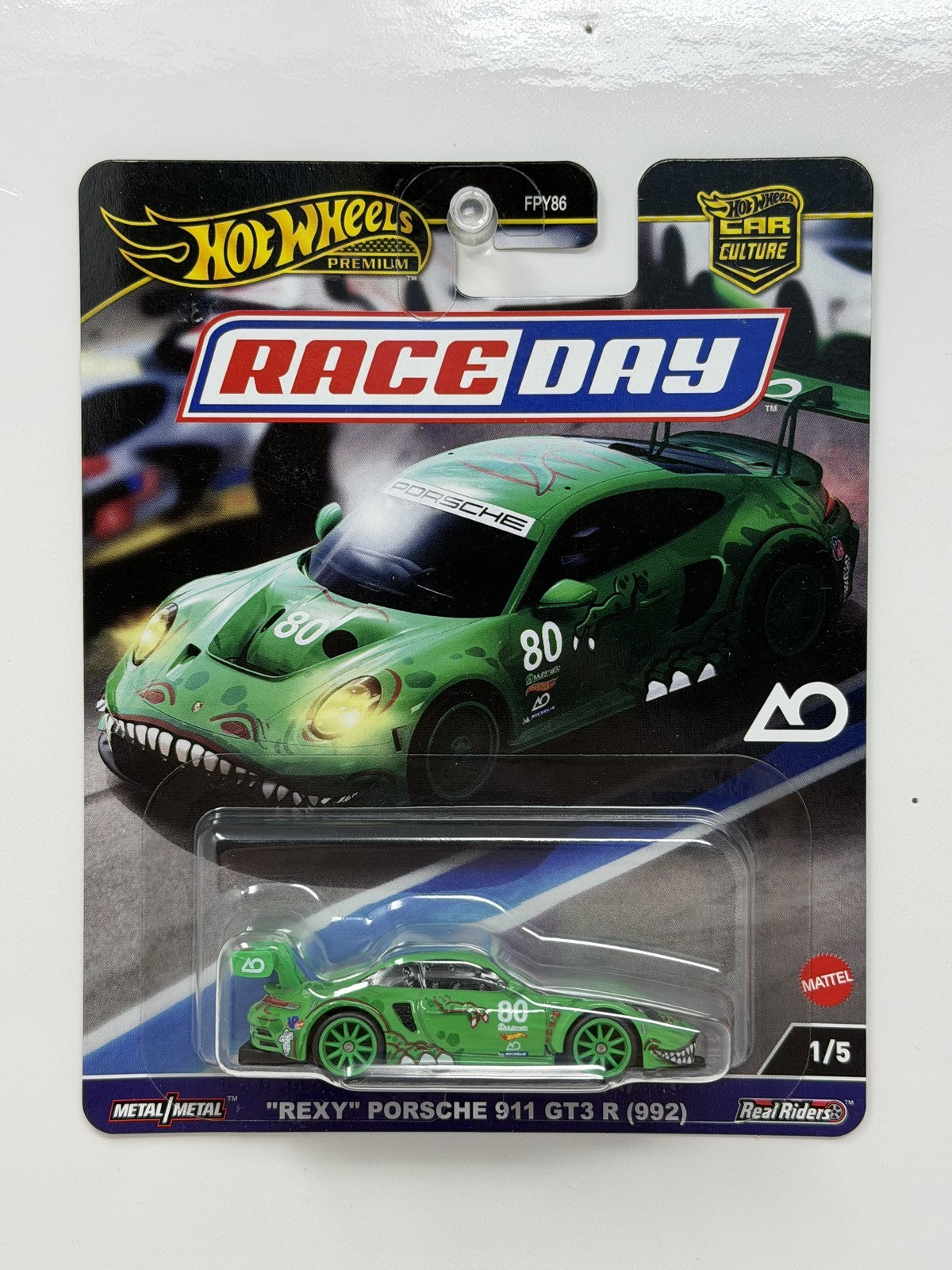 Hot Wheels Premium Race Day REXY Porsche 911 GT3 R (992) 1:64 Diecast