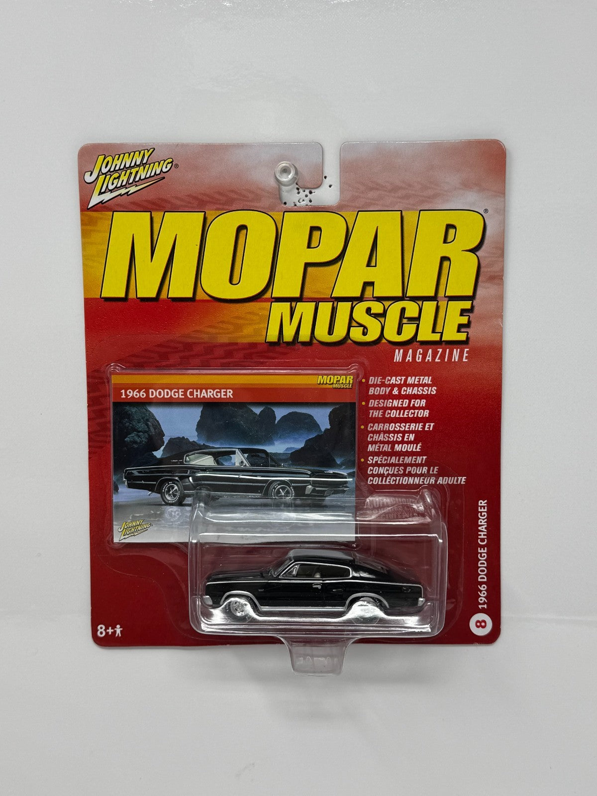 Johnny Lightning Mopar Muscle Magazine 1966 Dodge Charger 1:64 Diecast