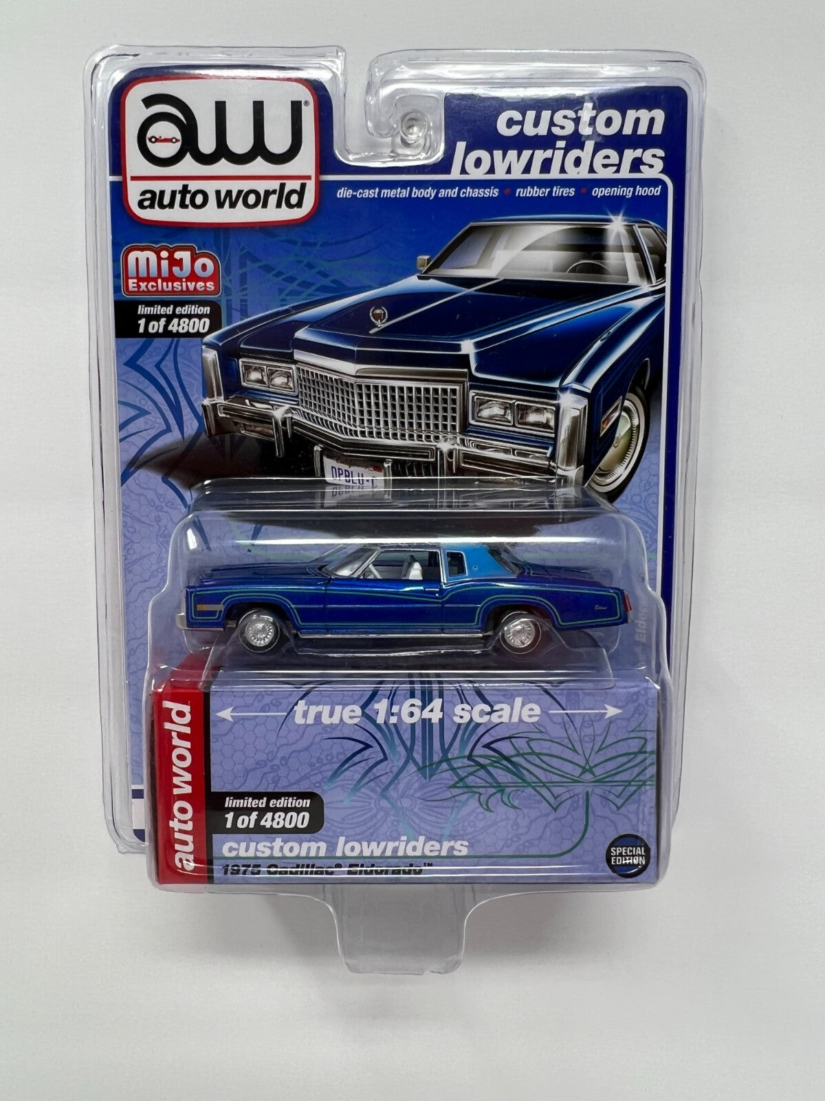 Auto World 1975 Cadillac Eldorado Custom Lowriders MiJo Exclusive 1:64 Diecast