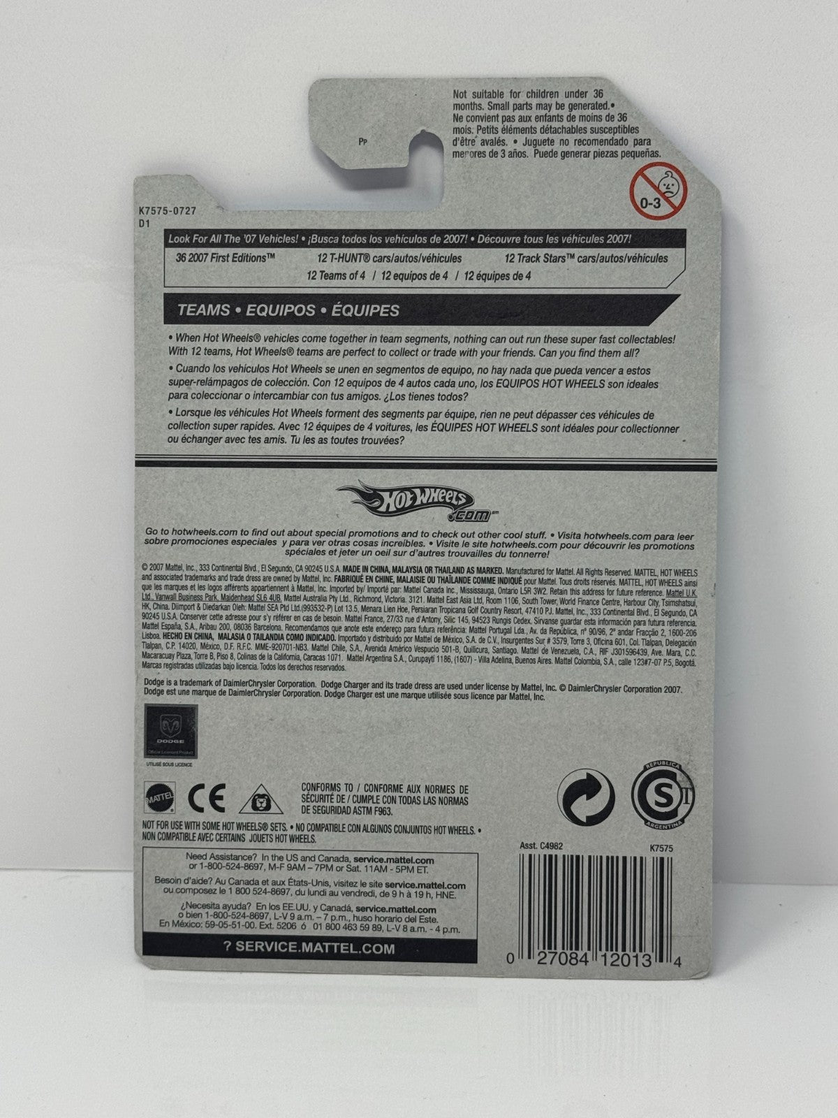 Hot Wheels Revealers 1969 Dodge Charger 1:64 Diecast White Blue