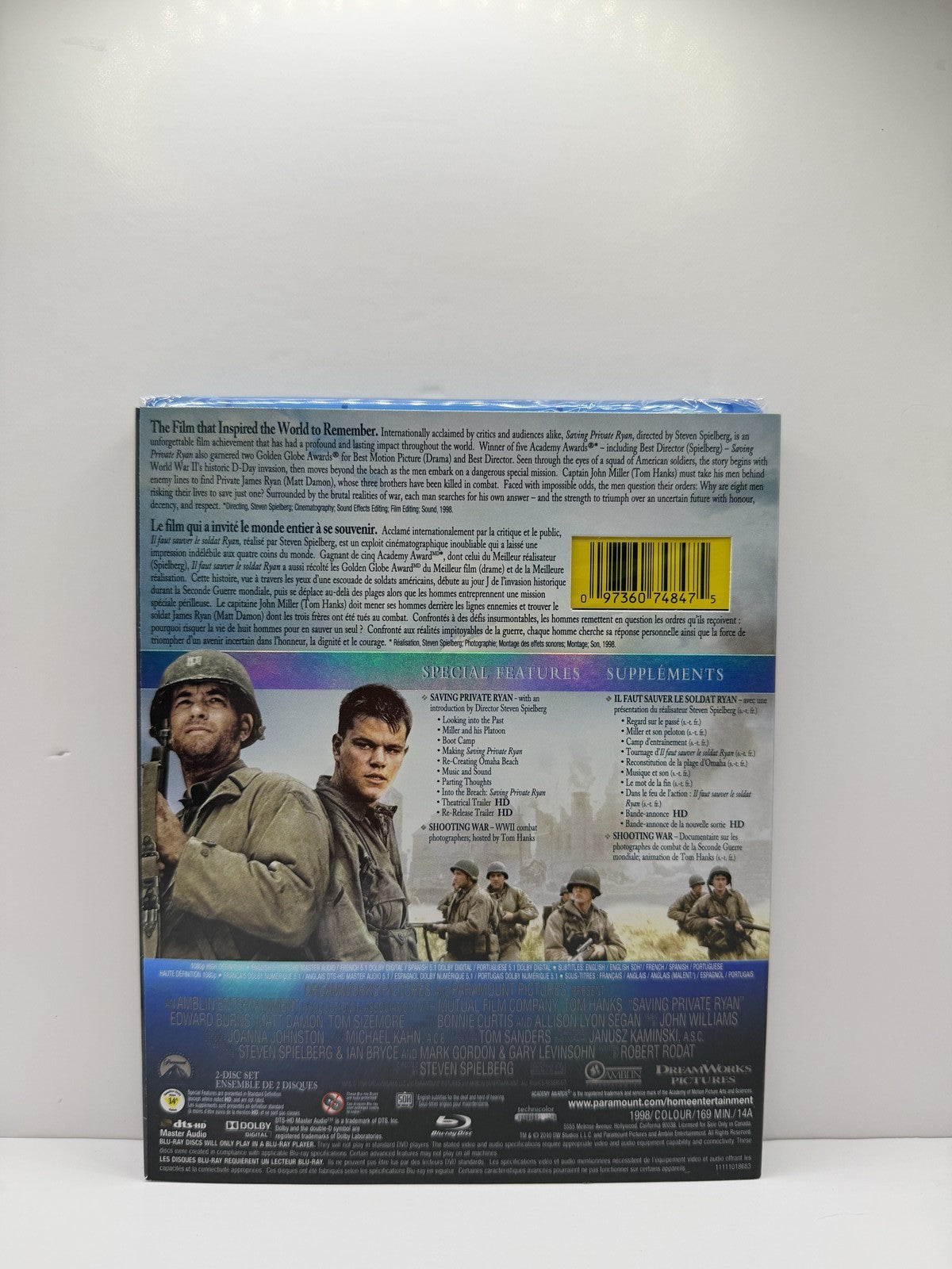 Saving Private Ryan Sapphire Series (Blu-ray) Tom Hanks WWII War Drama