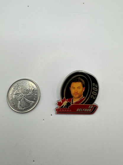 Ed Belfour Team Canada 2002 NHLPA Hockey Lapel Pin