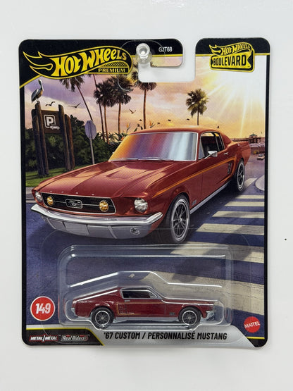 Hot Wheels Premium Boulevard #149 Custom 1967 Ford Mustang 1:64 Diecast