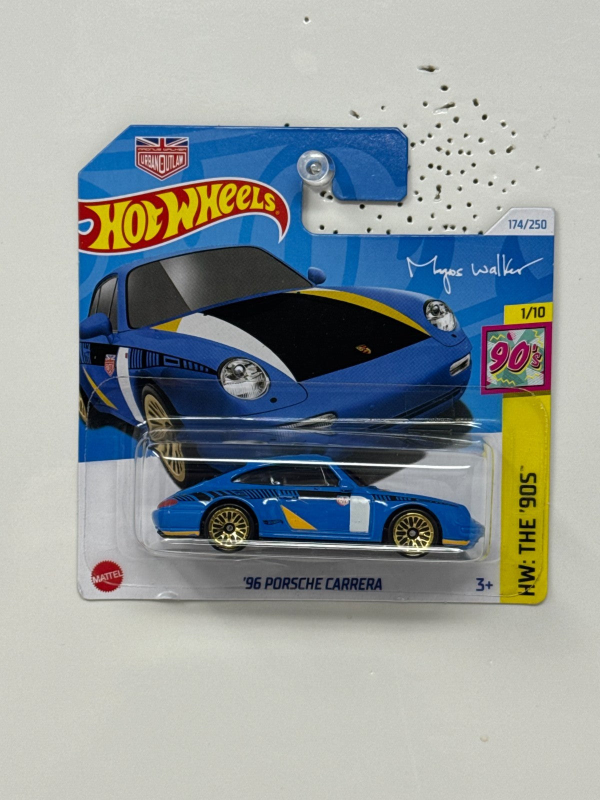 Hot Wheels The '90s 1996 Porsche Carrera 1:64 Diecast Short Card