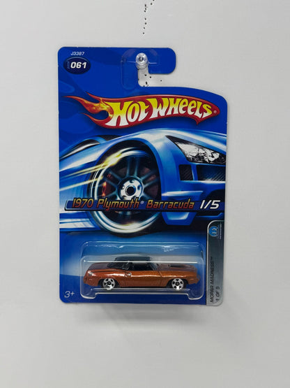 Hot Wheels Mopar Madness 1970 Plymouth Barracuda 1:64 Diecast Bronze