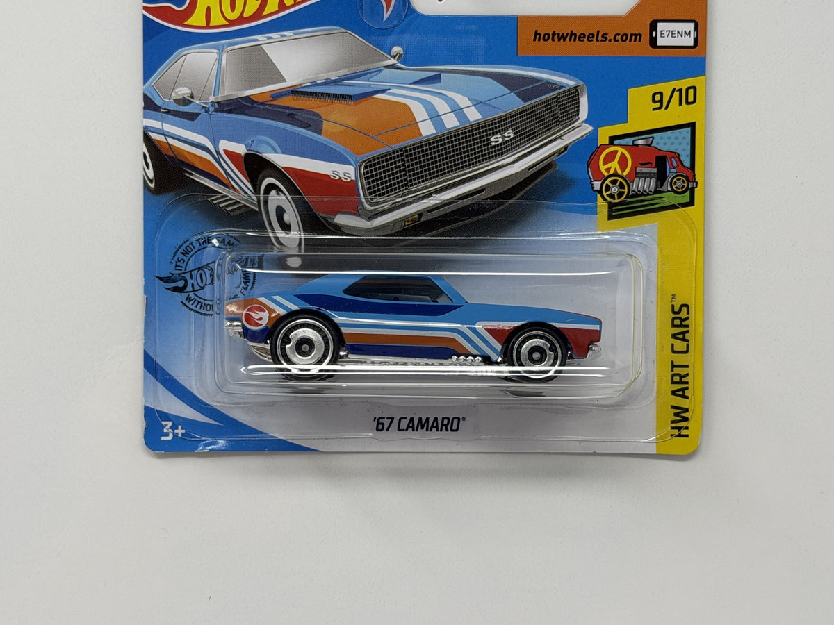 Hot Wheels HW Art Cars 1967 Chevrolet Camaro 1:64 Diecast Blue Short Card
