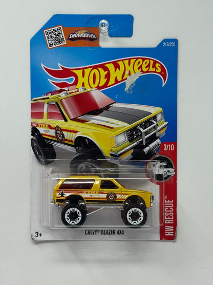 Hot Wheels Rescue 1989 Chevy Blazer 4x4 1:64 Diecast