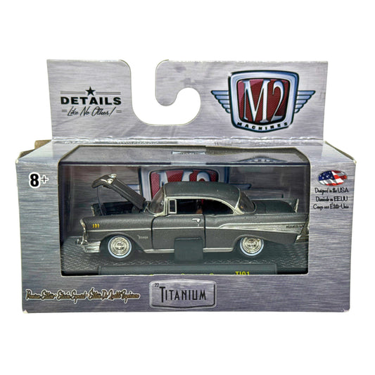 M2 Machines 1957 Chevrolet Bel Air Titanium Series 1:64 Diecast