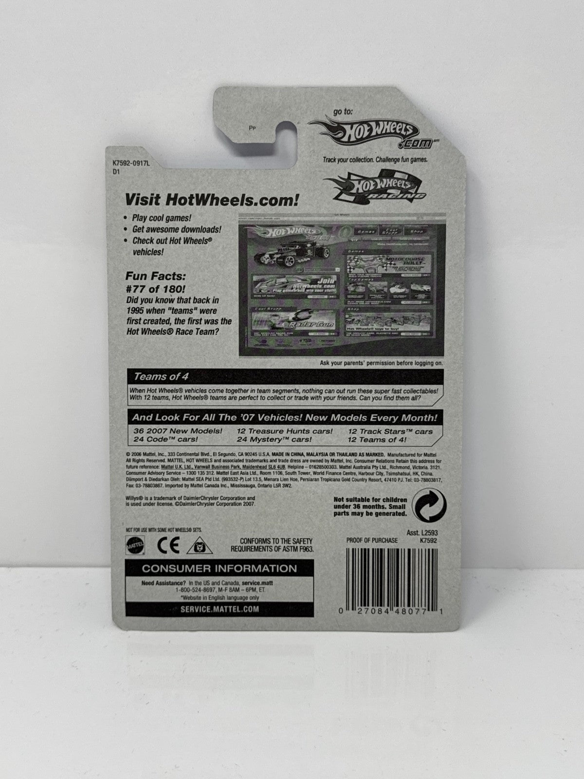 Hot Wheels Hot Wheels Racing 1941 Willys Coupe 1:64 Diecast Factory Sealed