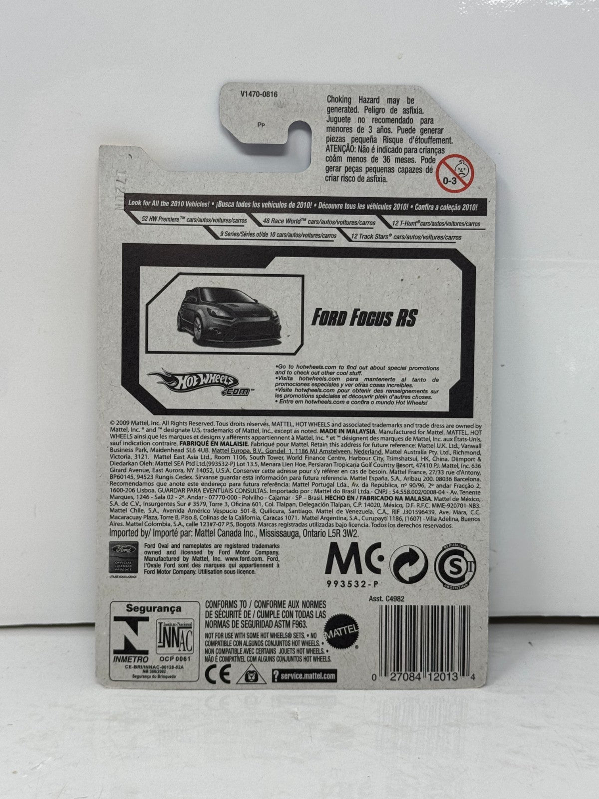 Hot Wheels Premiere Ford Focus RS 1:64 Diecast