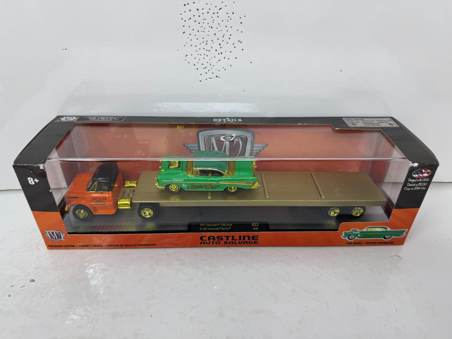 M2 Auto Haulers Chevy C60 Truck & 1957 Bel Air Auto Salvage CHASE 1:64 Diecast