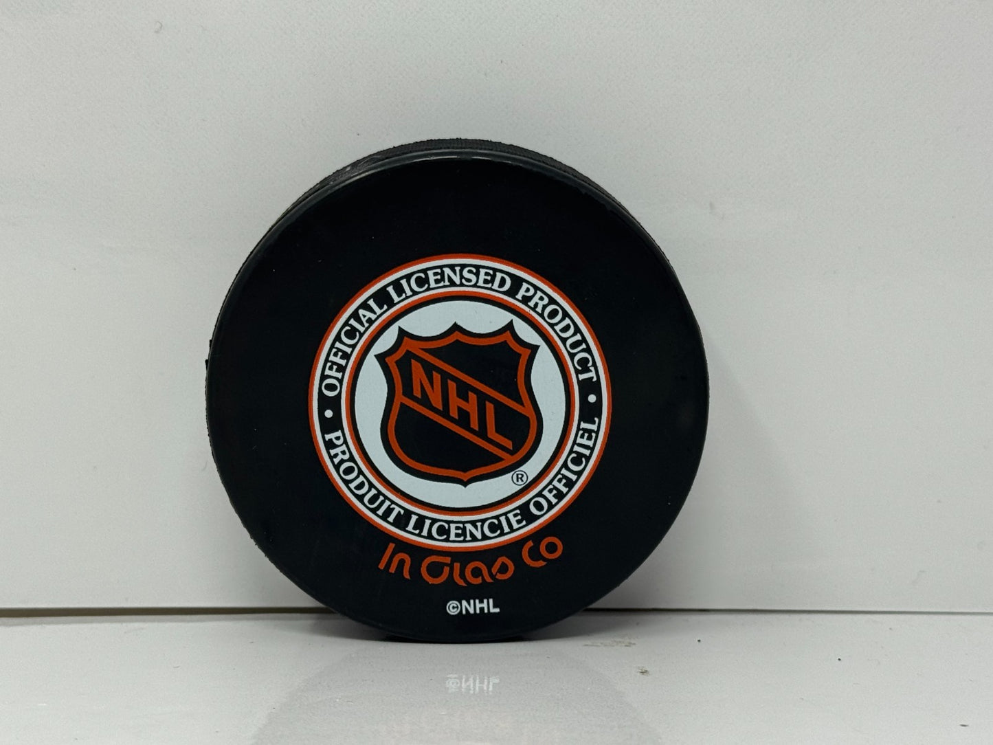 Gaston Gingras St. Louis Blues Signed NHL Autograph Puck Silver Auto