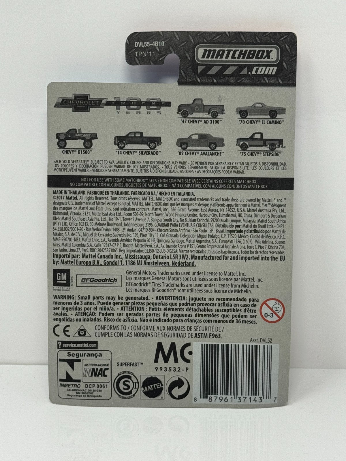 Matchbox Chevrolet 100 Years Chevy K1500 1:64 Diecast