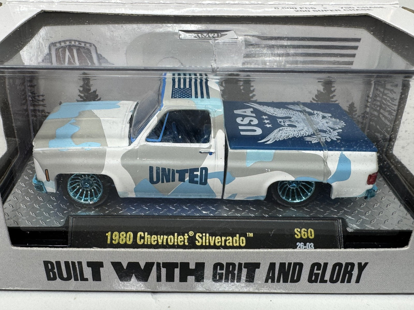 M2 Machines Built With Grit & Glory 1980 Chevrolet Silverado CHASE 1:64 Diecast