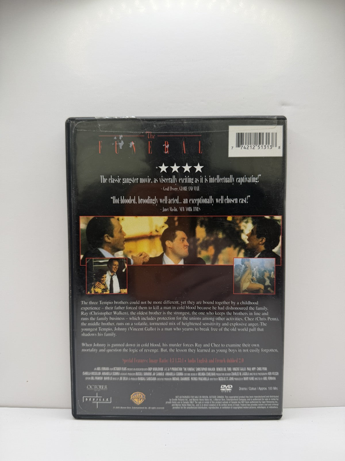The Funeral (DVD) Christopher Walken Crime Drama