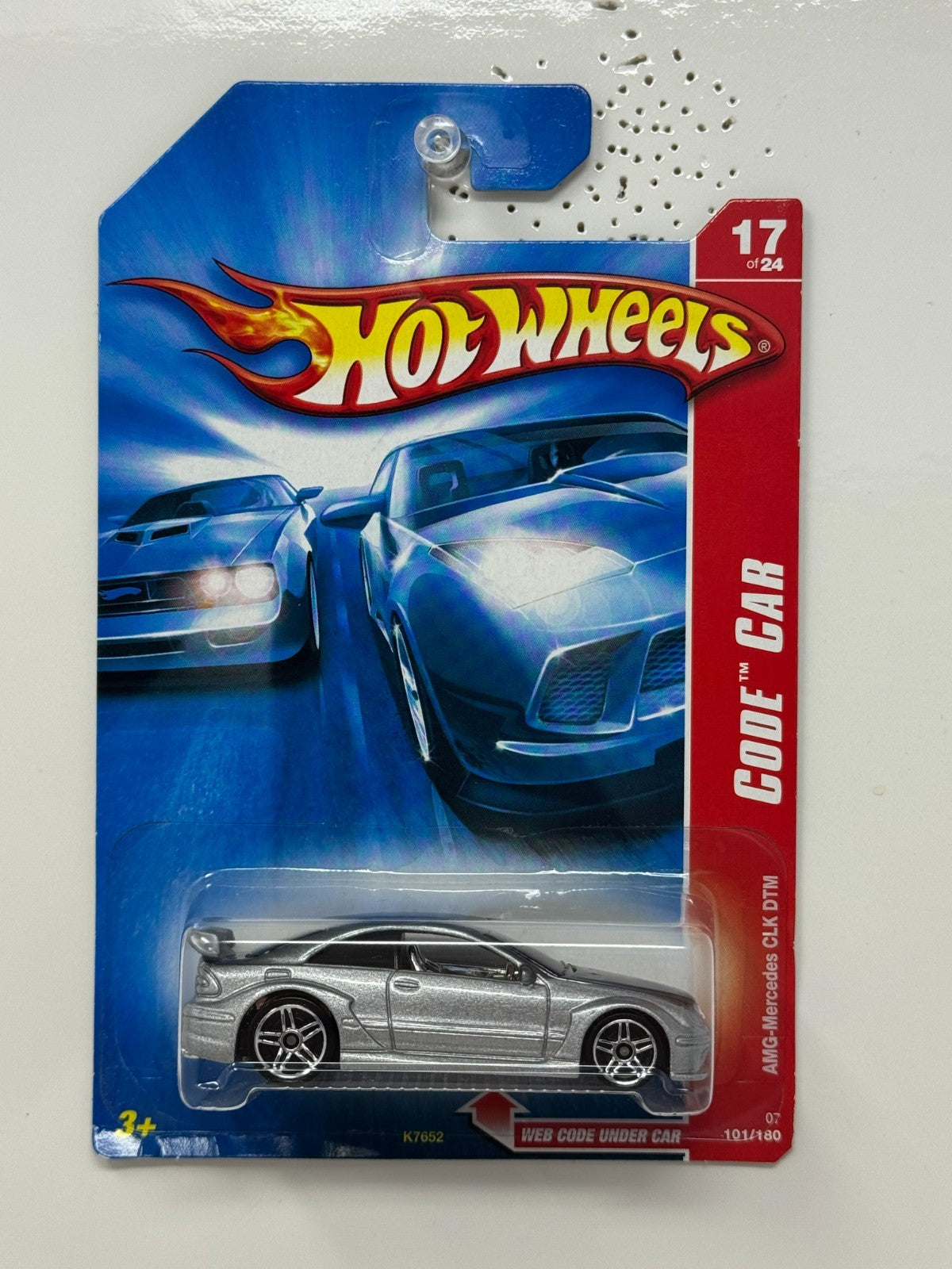 Hot Wheels Code Car AMG-Mercedes CLK DTM 1:64 Diecast Silver
