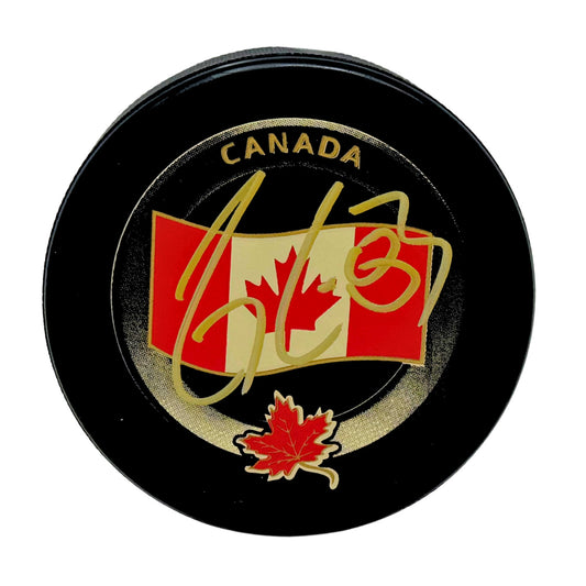 Codi Ceci Team Canada Signed NHL Autograph Puck Gold Auto