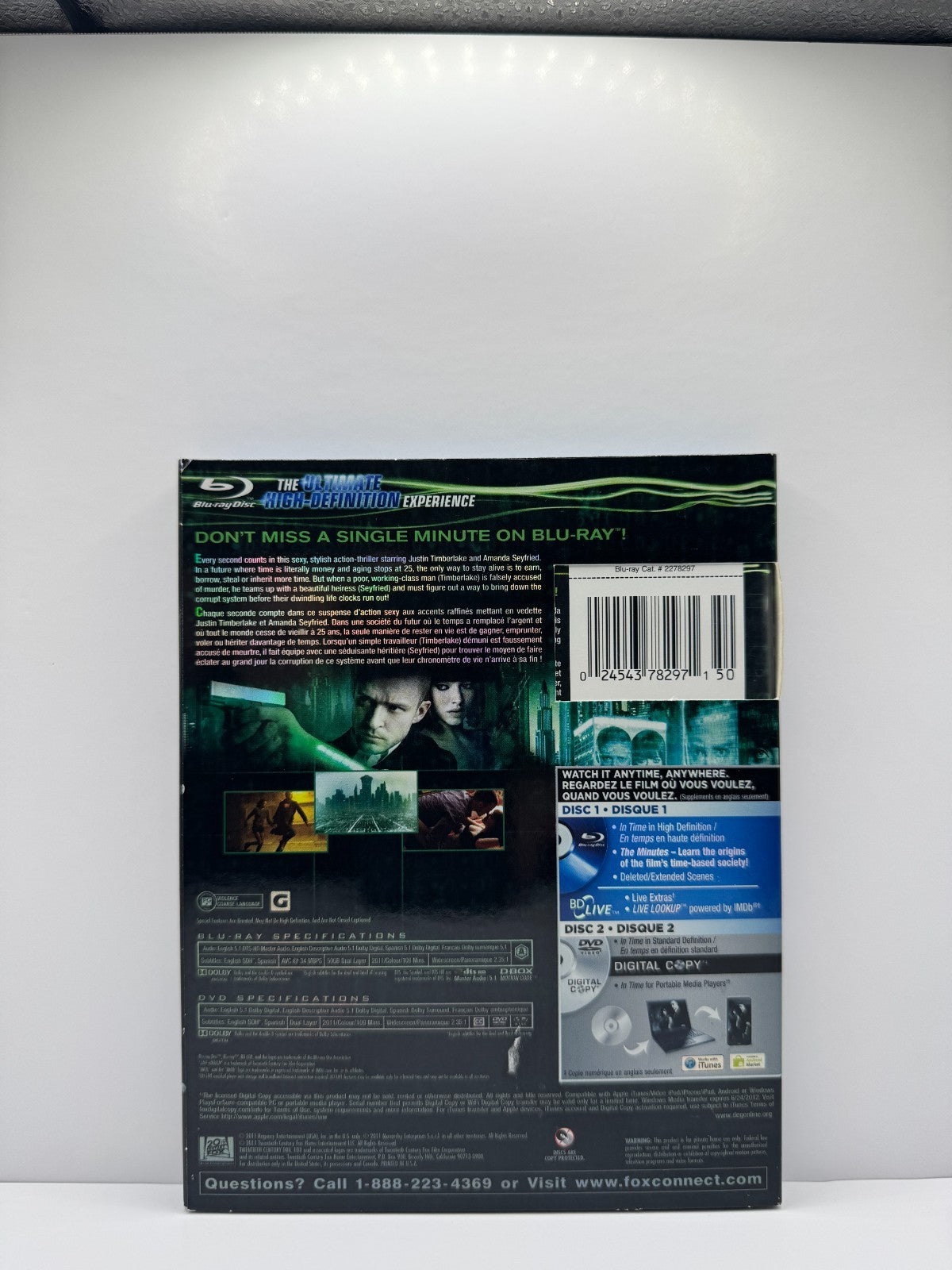 In Time (Blu-ray) Justin Timberlake Sci-Fi