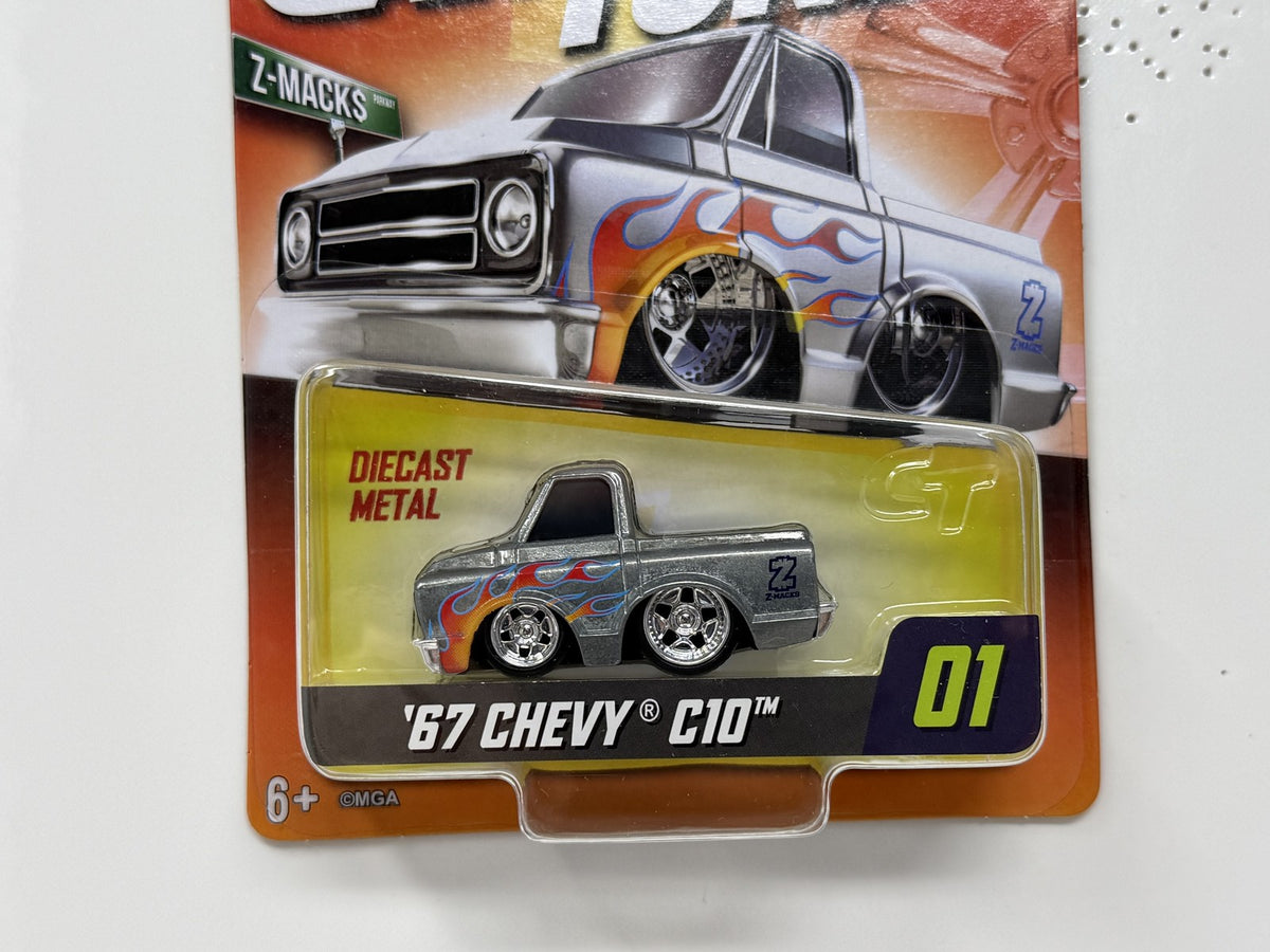 MGA Car Tuned Series 3 1967 Chevrolet C10 Z-Macks 1:64 Diecast