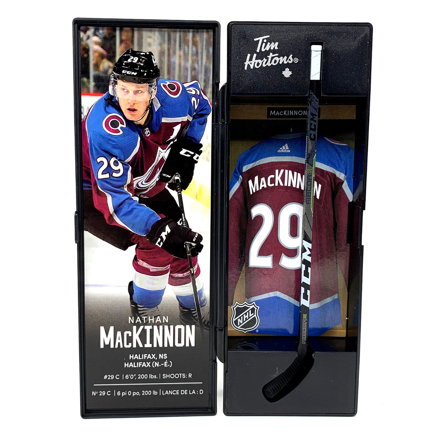 Nathan MacKinnon Tim Hortons NHL Superstars Collectible Mini Hockey Stick
