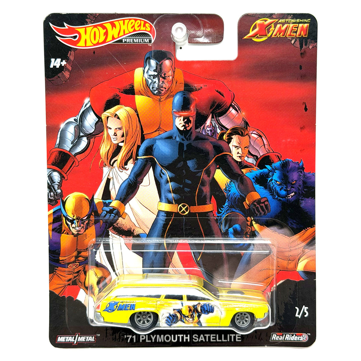 Hot Wheels Premium Marvel Astonishing X-Men 1971 Plymouth Satellite 1:64 Diecast