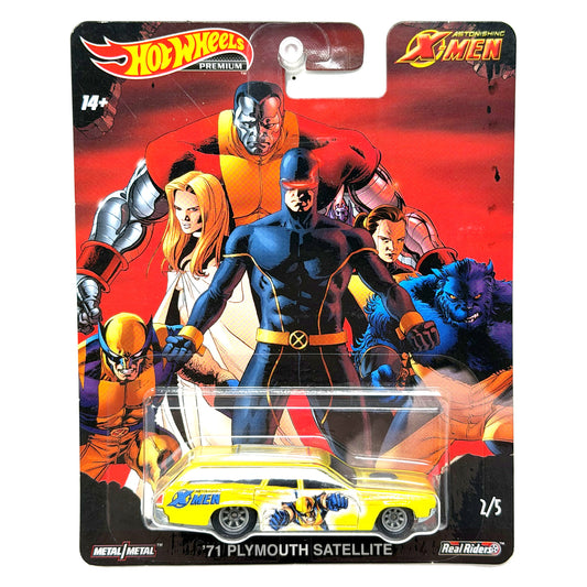 Hot Wheels Premium Marvel Astonishing X-Men 1971 Plymouth Satellite 1:64 Diecast