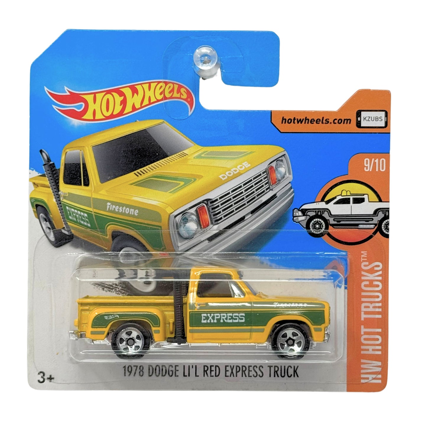 Hot Wheels Hot Trucks 1978 Dodge Li’l Red Express 1:64 Diecast Short Card V3