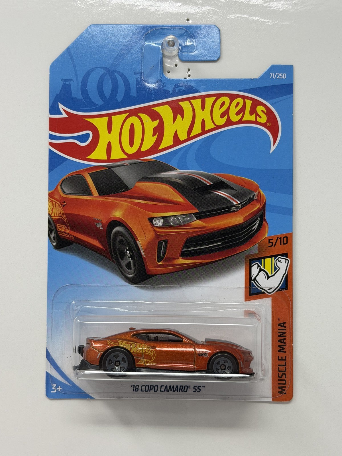 Hot Wheels Muscle Mania 2018 Chevrolet COPO Camaro SS 1:64 Diecast Orange